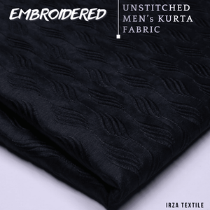 Unstitched Black Dastaan Embroidered Kurta DA-12 - Irza Textile