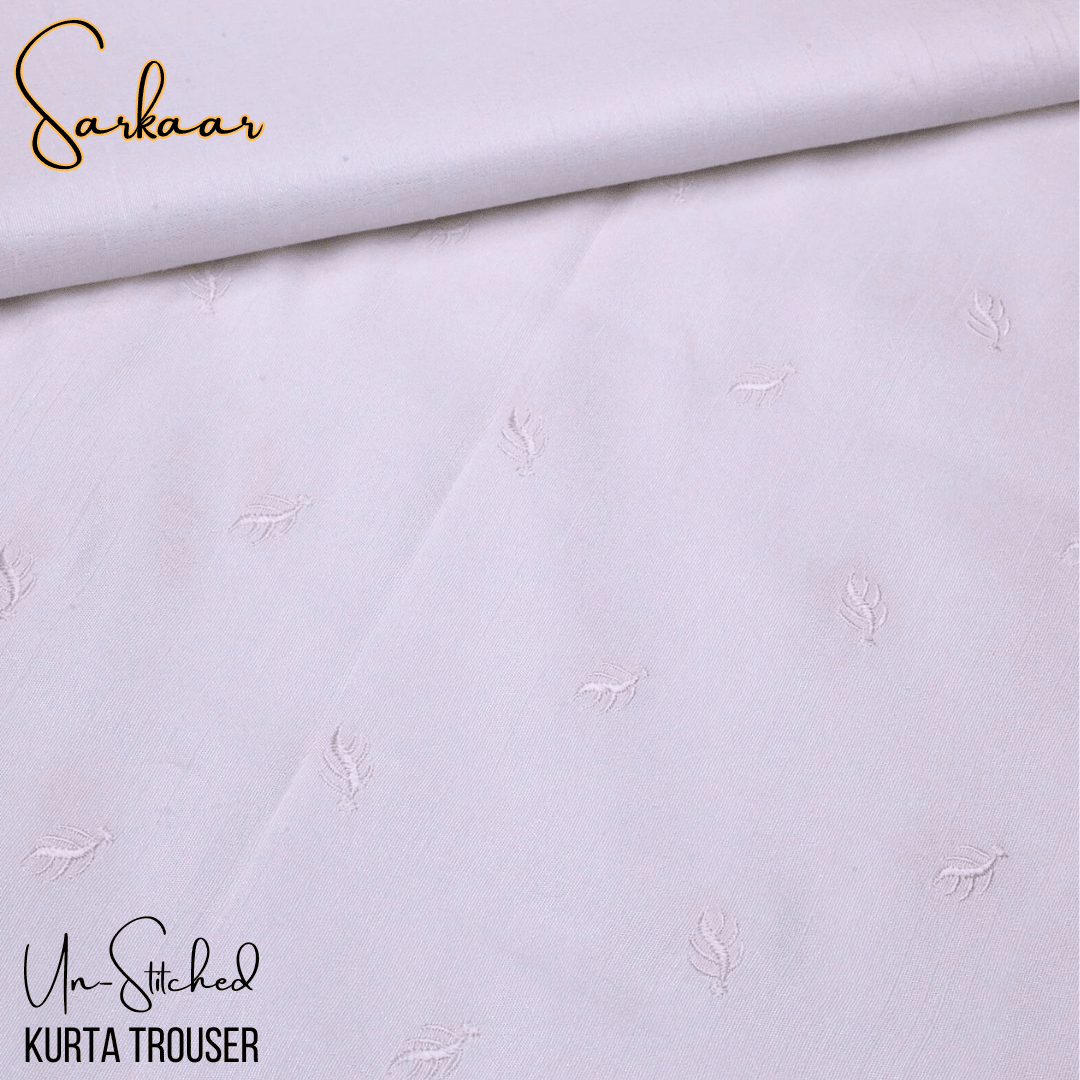 Sarkaar White Kurta Trouser Fabric S6A - Irza Textile