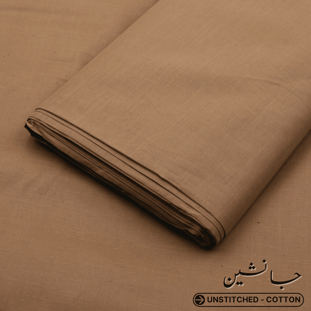 Un-Stitched Janasheen Texture Cotton Camel Shalwar Kameez JS-14 - Irza Textile