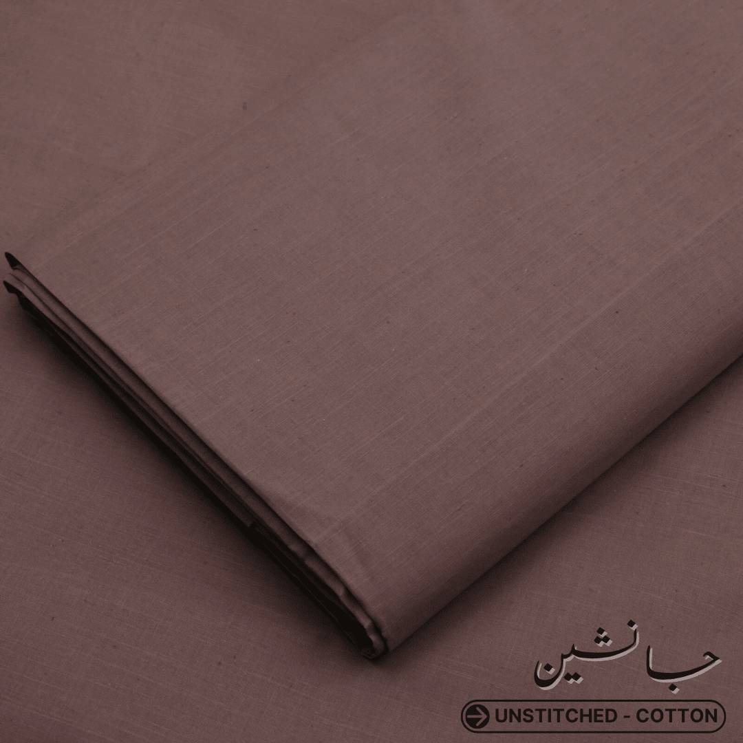 Un-Stitched Janasheen Texture Cotton Soft Brown Shalwar Kameez JS-12 - Irza Textile
