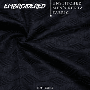 Unstitched Black Dastaan Embroidered Kurta DA-12 - Irza Textile