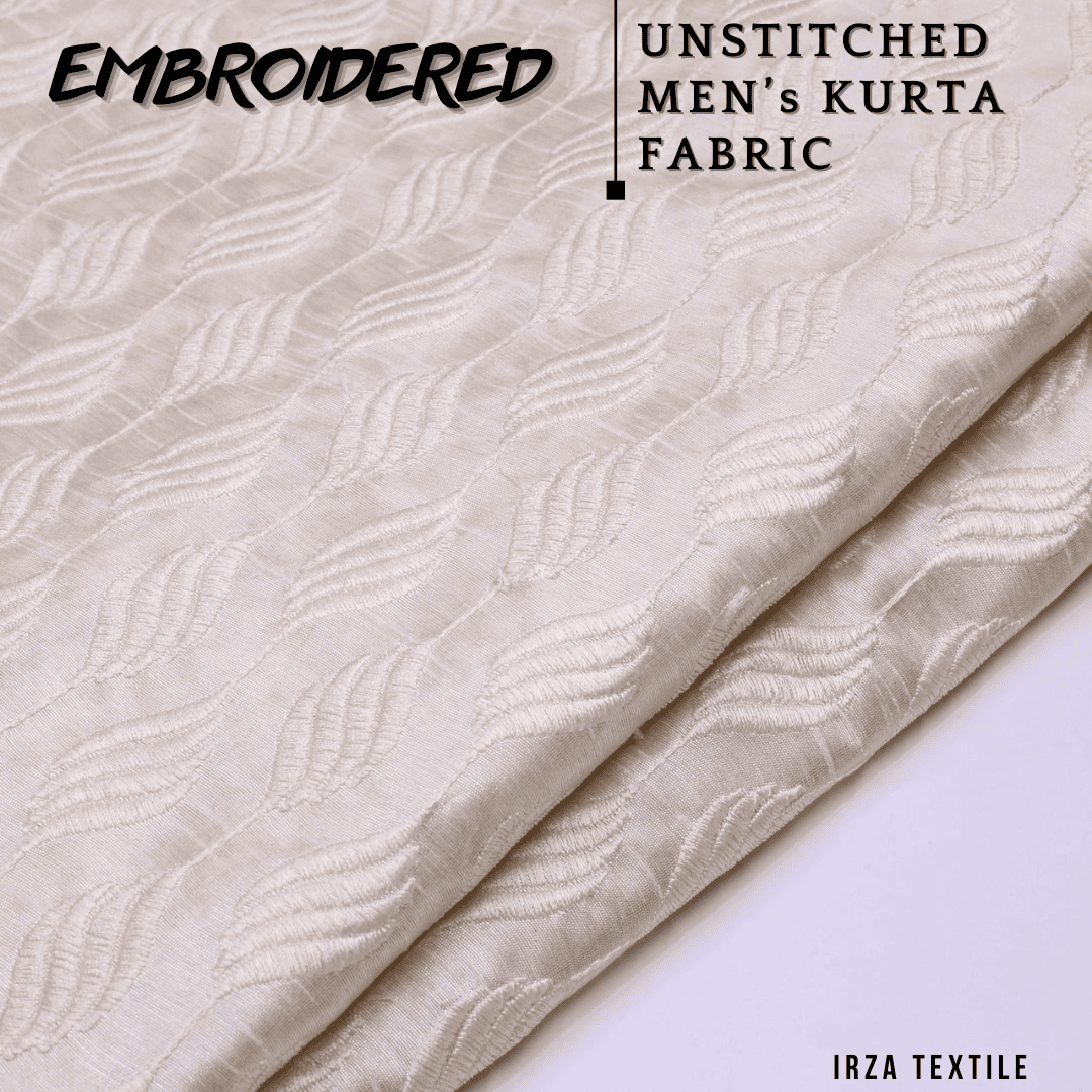 Unstitched Cream Dastaan Embroidered Kurta DA-13 - Irza Textile
