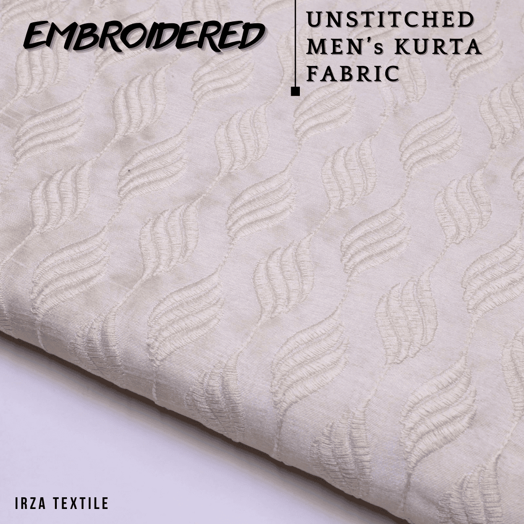 Unstitched Cream Dastaan Embroidered Kurta DA-13 - Irza Textile