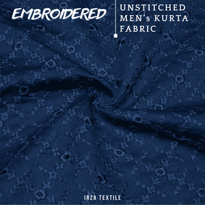 Unstitched Zink Blue Nigar Embroidered Kurta AF-11 - Irza Textile
