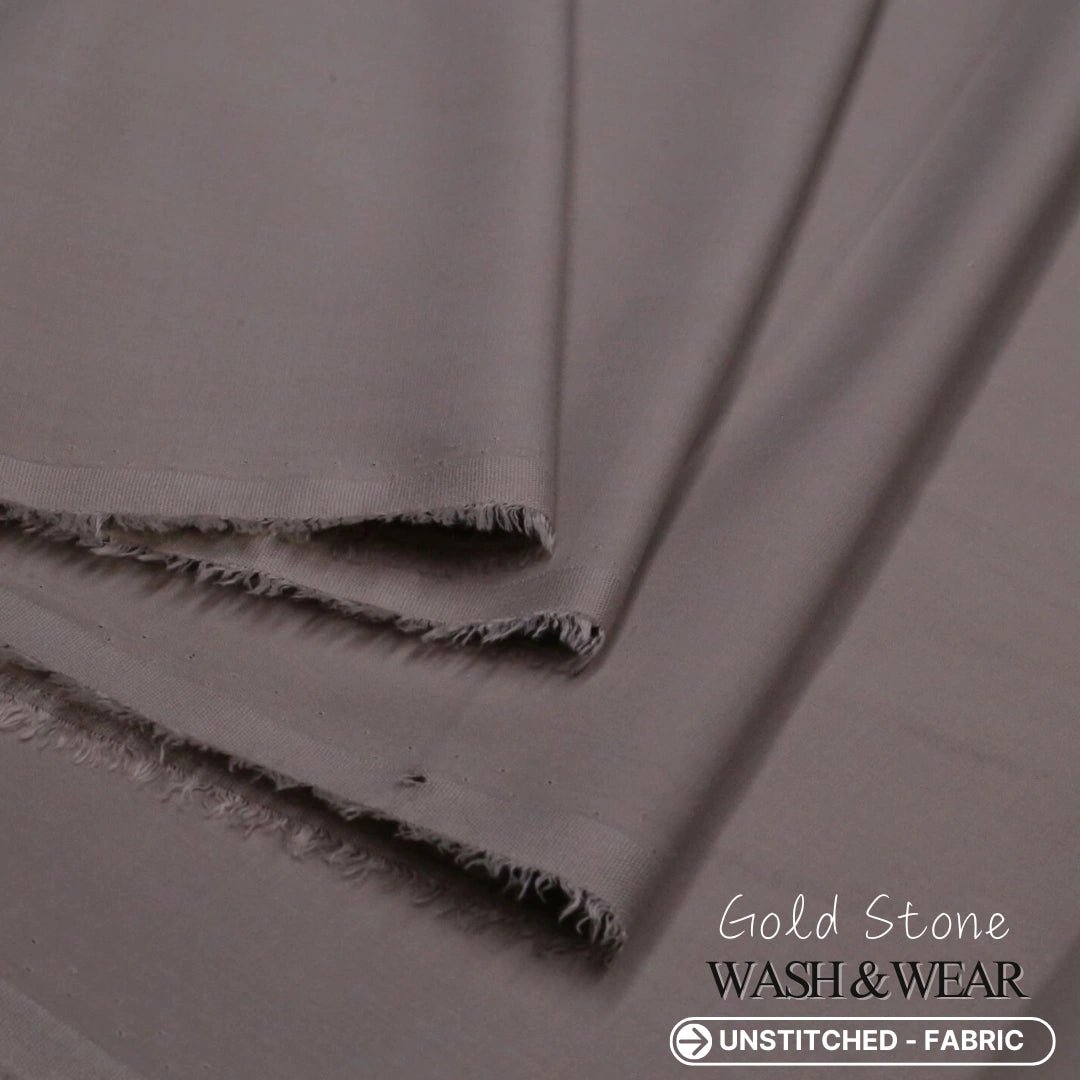 Gold Stone Light Grey Wash and Wear Fabric - Irza Textile