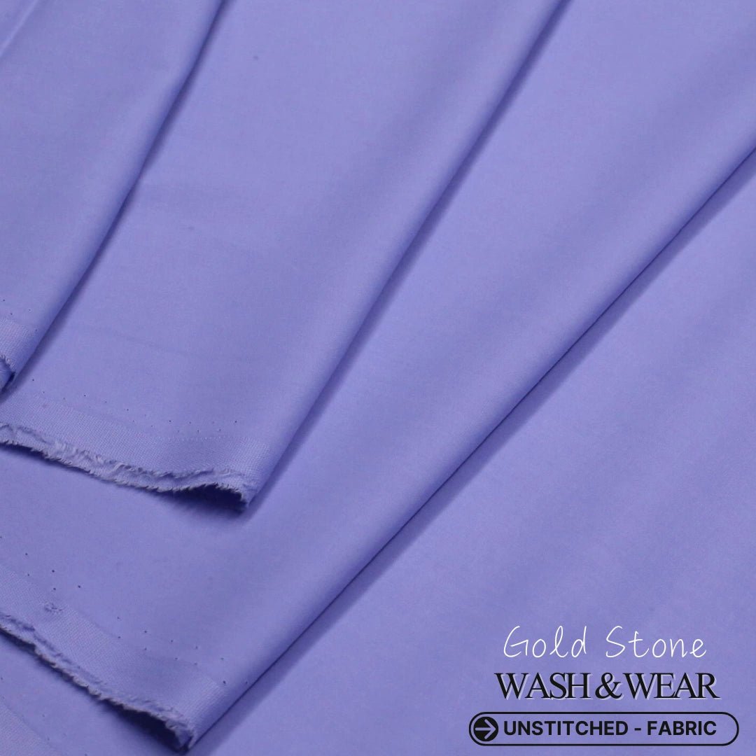 Gold Stone Sky Blue Wash and Wear Fabric - Irza Textile