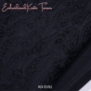 Monarch Black Embroidered Kurta Trouser Fabric MA-57