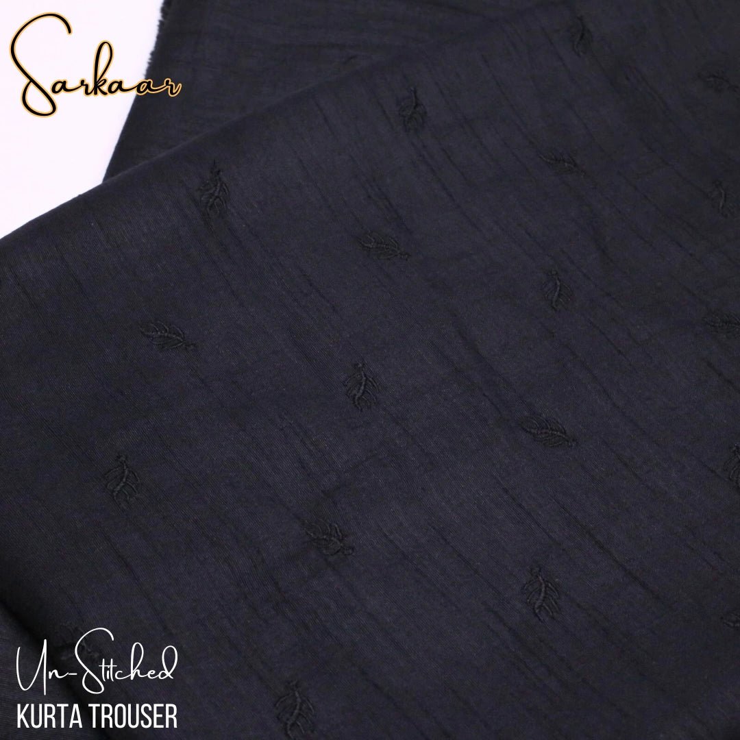 Sarkaar Black Kurta Trouser Fabric S4A - Irza Textile