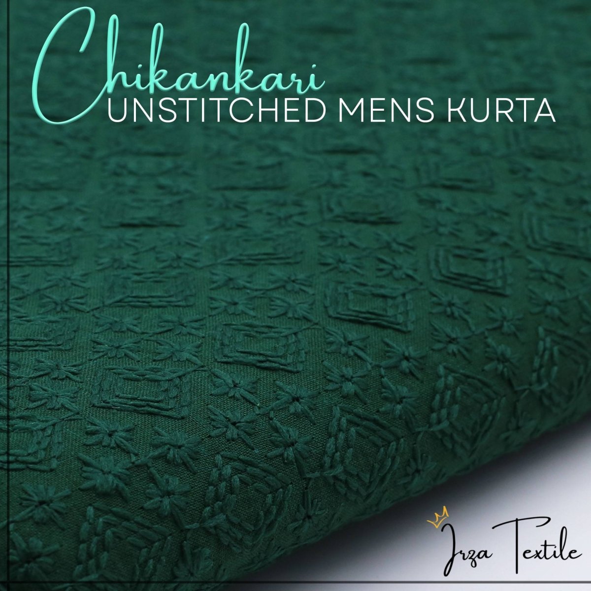 Un-Stitched Embroidered Kai Green Kurta GT-9200