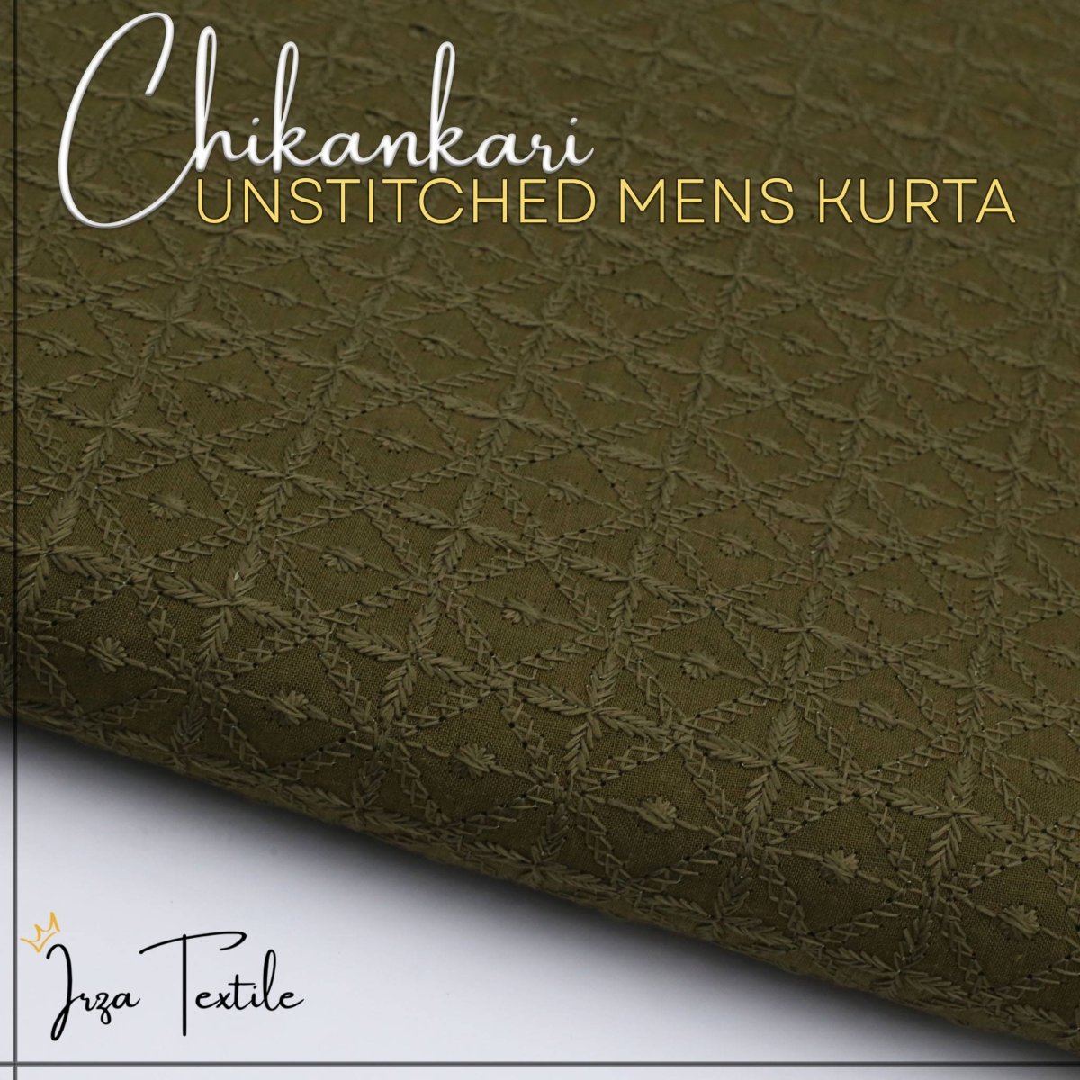 Un-Stitched Embroidered Mehandi Green Kurta GT-9218