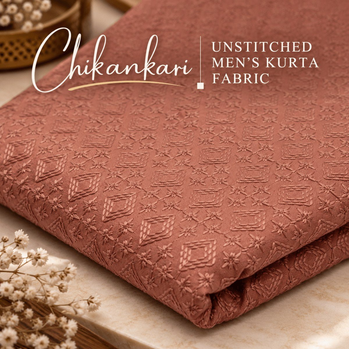 Un-Stitched Embroidered Tea Pink Kurta GT-9217